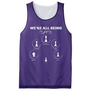 Conspiracy Theorist Anti Government Conspiracy Chess Mesh Reversible Basketball Jersey Tank