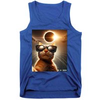 Cat Taking A Selfie With Solar 2024 Eclipse Wearing Glasses Tank Top