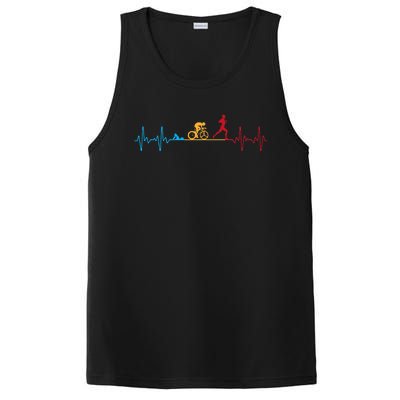 Cool Triathlon Art Triathlete Endurance Sport PosiCharge Competitor Tank