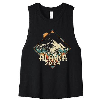 Cruisin Together Alaska 2024 Alaskan Cruise Trip Matching Women's Racerback Cropped Tank