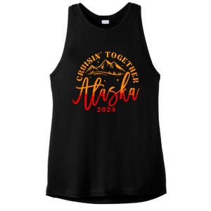 Cruisin Together Alaska 2024 Alaskan Cruise Trip Matching Ladies PosiCharge Tri-Blend Wicking Tank