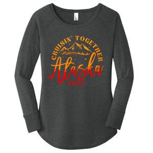 Cruisin Together Alaska 2024 Alaskan Cruise Trip Matching Women's Perfect Tri Tunic Long Sleeve Shirt