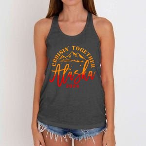 Cruisin Together Alaska 2024 Alaskan Cruise Trip Matching Women's Knotted Racerback Tank