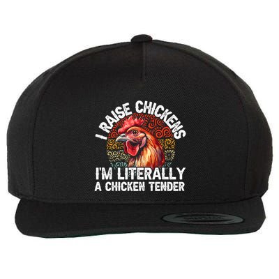 Chicken Tender Art Poultry Chicken Farmer Chicken Lovers Gift Wool Snapback Cap