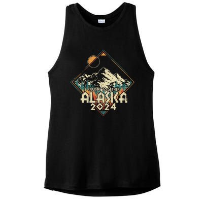 Cruisin Together Alaska 2024 Alaskan Cruise Trip Matching Ladies PosiCharge Tri-Blend Wicking Tank