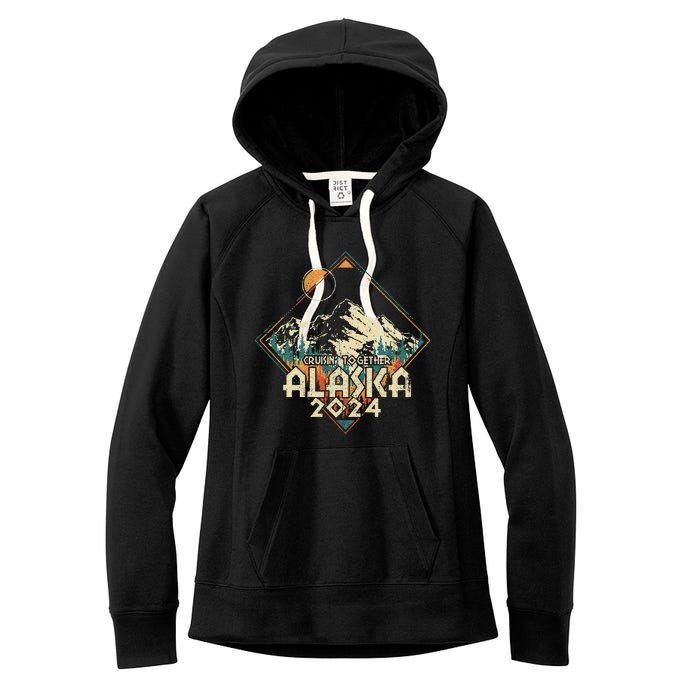 Cruisin Together Alaska 2024 Alaskan Cruise Trip Matching Women's Fleece Hoodie