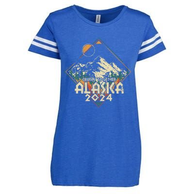 Cruisin Together Alaska 2024 Alaskan Cruise Trip Matching Enza Ladies Jersey Football T-Shirt