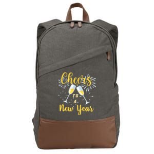 Cheers To A New Year New Years Eve Happy New Year Funny Gift Cotton Canvas Backpack