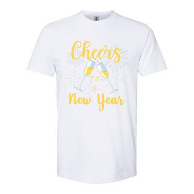 Cheers To A New Year New Years Eve Happy New Year Funny Gift Softstyle® CVC T-Shirt