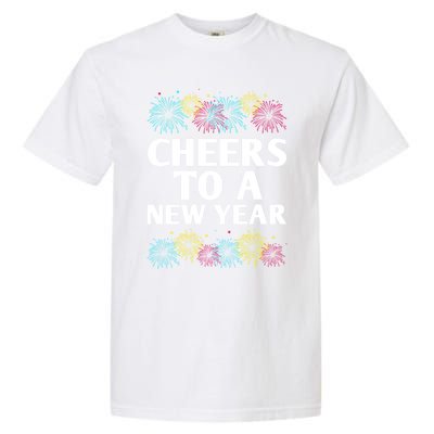 Cheers To A New Year Party Happy New Year Reunion Nye Family Gift Garment-Dyed Heavyweight T-Shirt