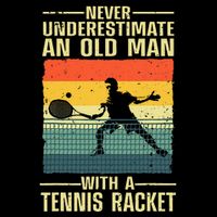 Cool Tennis Art For Grandpa Tennis Player Racket 16 in Basic Backpack