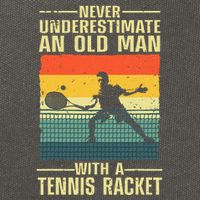 Cool Tennis Art For Grandpa Tennis Player Racket Cotton Canvas Backpack