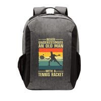 Cool Tennis Art For Grandpa Tennis Player Racket Vector Backpack