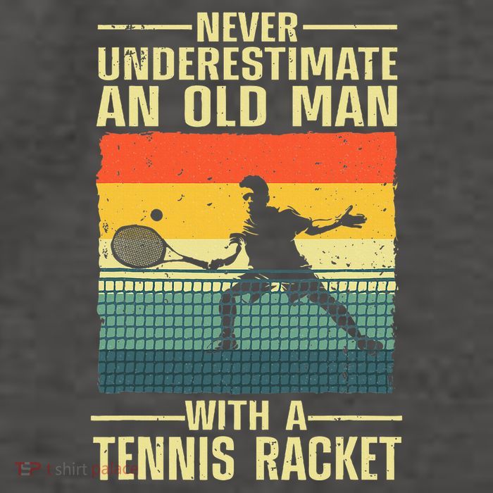 Cool Tennis Art For Grandpa Tennis Player Racket Vector Backpack