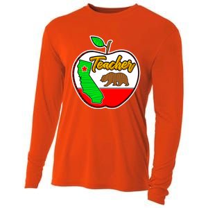 California Teacher Appreciati To School Gift Cooling Performance Long Sleeve Crew