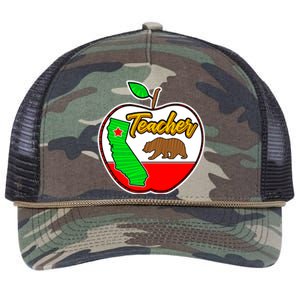 California Teacher Appreciati To School Gift Retro Rope Trucker Hat Cap