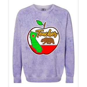 California Teacher Appreciati To School Gift Great Gift Colorblast Crewneck Sweatshirt