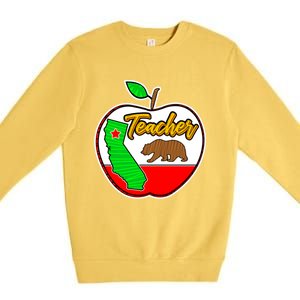 California Teacher Appreciati To School Gift Great Gift Premium Crewneck Sweatshirt