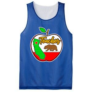 California Teacher Appreciati To School Gift Great Gift Mesh Reversible Basketball Jersey Tank