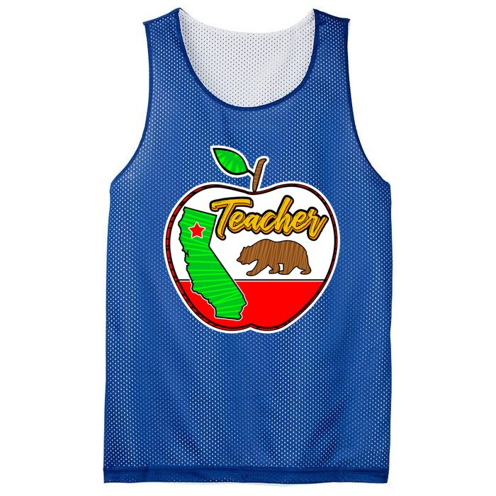 California Teacher Appreciati To School Gift Great Gift Mesh Reversible Basketball Jersey Tank