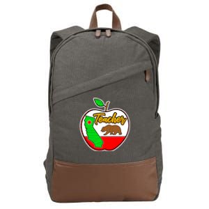 California Teacher Appreciati To School Gift Great Gift Cotton Canvas Backpack