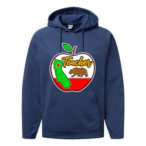 California Teacher Appreciati To School Gift Great Gift Performance Fleece Hoodie