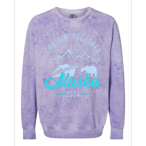 Cruisin Together Alaska 2024 Matching Cruising Vacation Colorblast Crewneck Sweatshirt