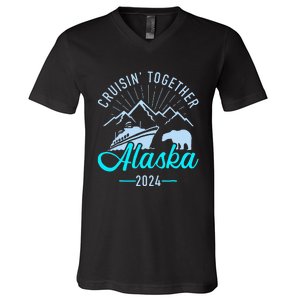 Cruisin Together Alaska 2024 Matching Cruising Vacation V-Neck T-Shirt