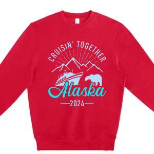 Cruisin Together Alaska 2024 Matching Cruising Vacation Premium Crewneck Sweatshirt