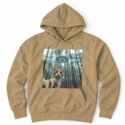 Cat Taking A Selfie Ufo .Png Hoodie