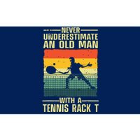 Cool Tennis Art For Grandpa Men Tennis Player Racket Sport Bumper Sticker