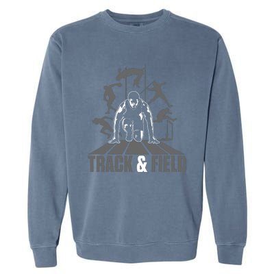 Cute Track And Field Athletics For Boy And Girl Garment-Dyed Sweatshirt