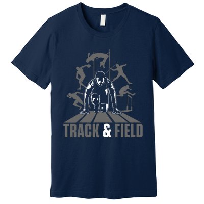 Cute Track And Field Athletics For Boy And Girl Premium T-Shirt