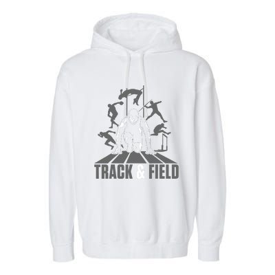 Cute Track And Field Athletics For Boy And Girl Garment-Dyed Fleece Hoodie