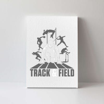 Cute Track And Field Athletics For Boy And Girl Canvas