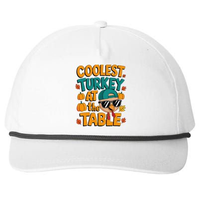 Coolest Turkey At The Table Funny Snapback Five-Panel Rope Hat