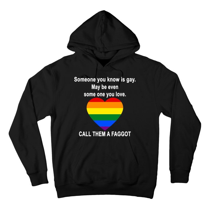 Call Them A Faggot Someone You Know Is Gay Hoodie