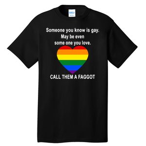 Call Them A Faggot Someone You Know Is Gay Tall T-Shirt