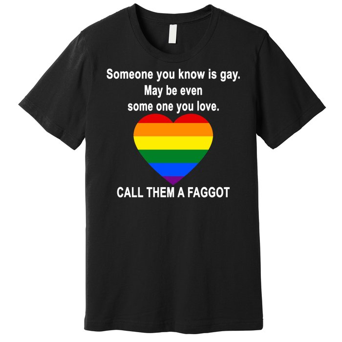 Call Them A Faggot Someone You Know Is Gay Premium T-Shirt