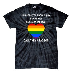 Call Them A Faggot Someone You Know Is Gay Tie-Dye T-Shirt