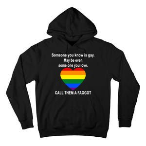 Call Them A Faggot Someone You Know Is Gay Tall Hoodie