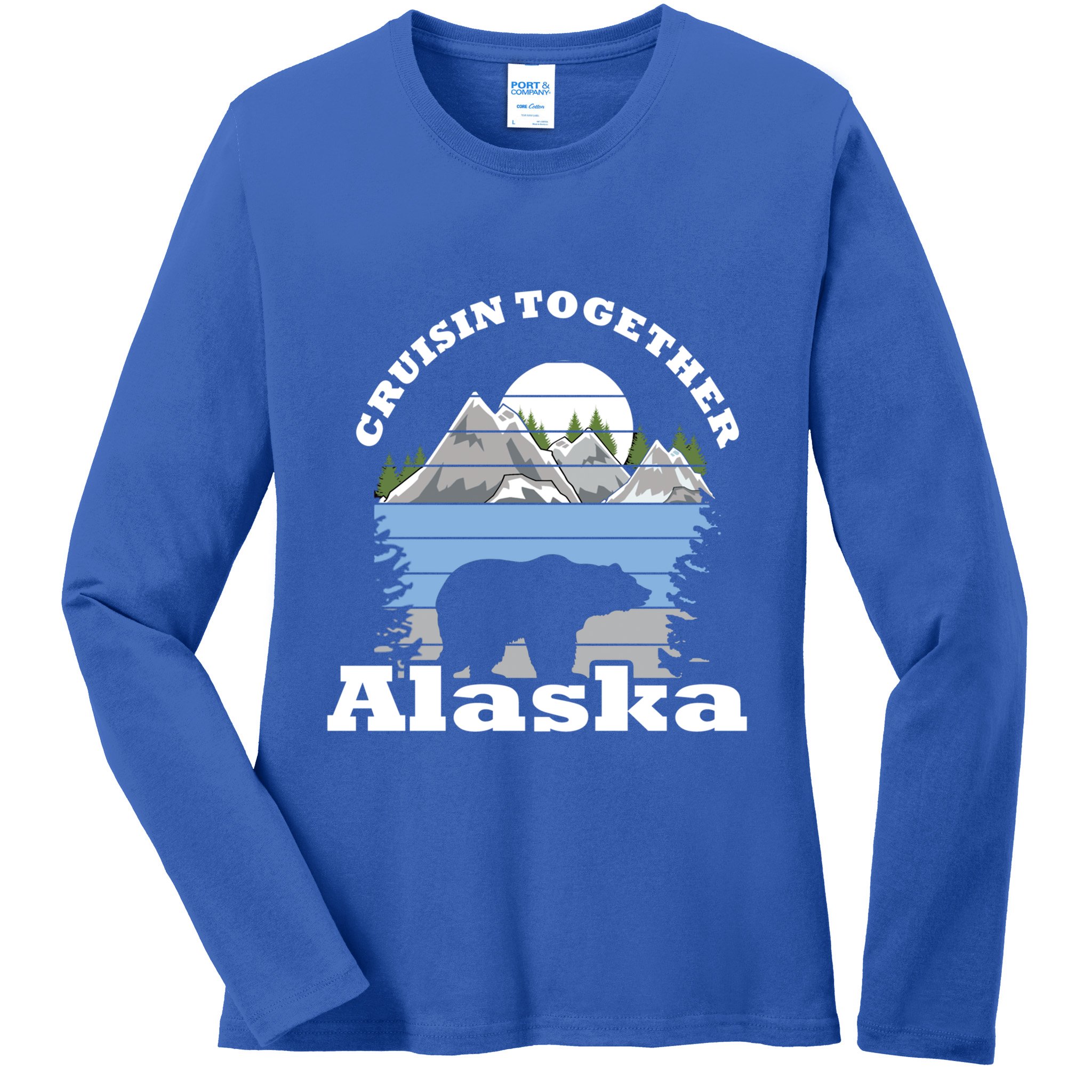 Cruisin Together Alaska Cruise Ship Family Vacation Gift Ladies Long Sleeve Shirt