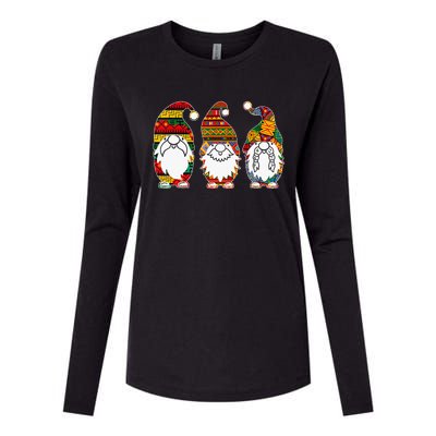 Cute Three African Gnomes Proud Melanin Black History Month Womens Cotton Relaxed Long Sleeve T-Shirt