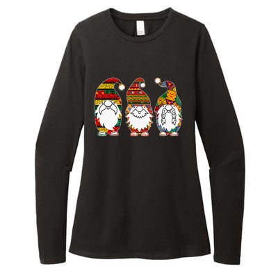 Cute Three African Gnomes Proud Melanin Black History Month Womens CVC Long Sleeve Shirt