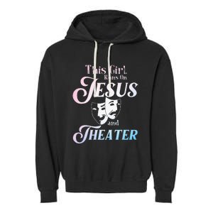 Cute Theatre Art For Teen Women Acting Musical Lover Garment-Dyed Fleece Hoodie