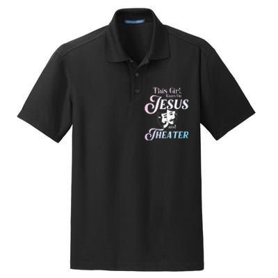 Cute Theatre Art For Teen Women Acting Musical Lover Dry Zone Grid Polo