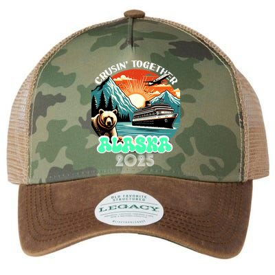 Cruisin Together Alaska 2025 Vintage Sun Family Cruise Legacy Tie Dye Trucker Hat