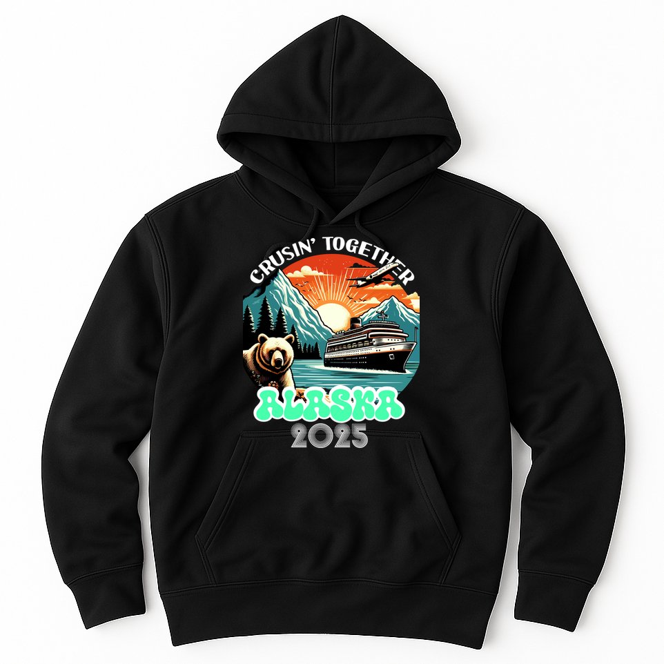Cruisin Together Alaska 2025 Vintage Sun Family Cruise Hoodie