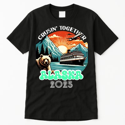 Cruisin Together Alaska 2025 Vintage Sun Family Cruise Tall T-Shirt