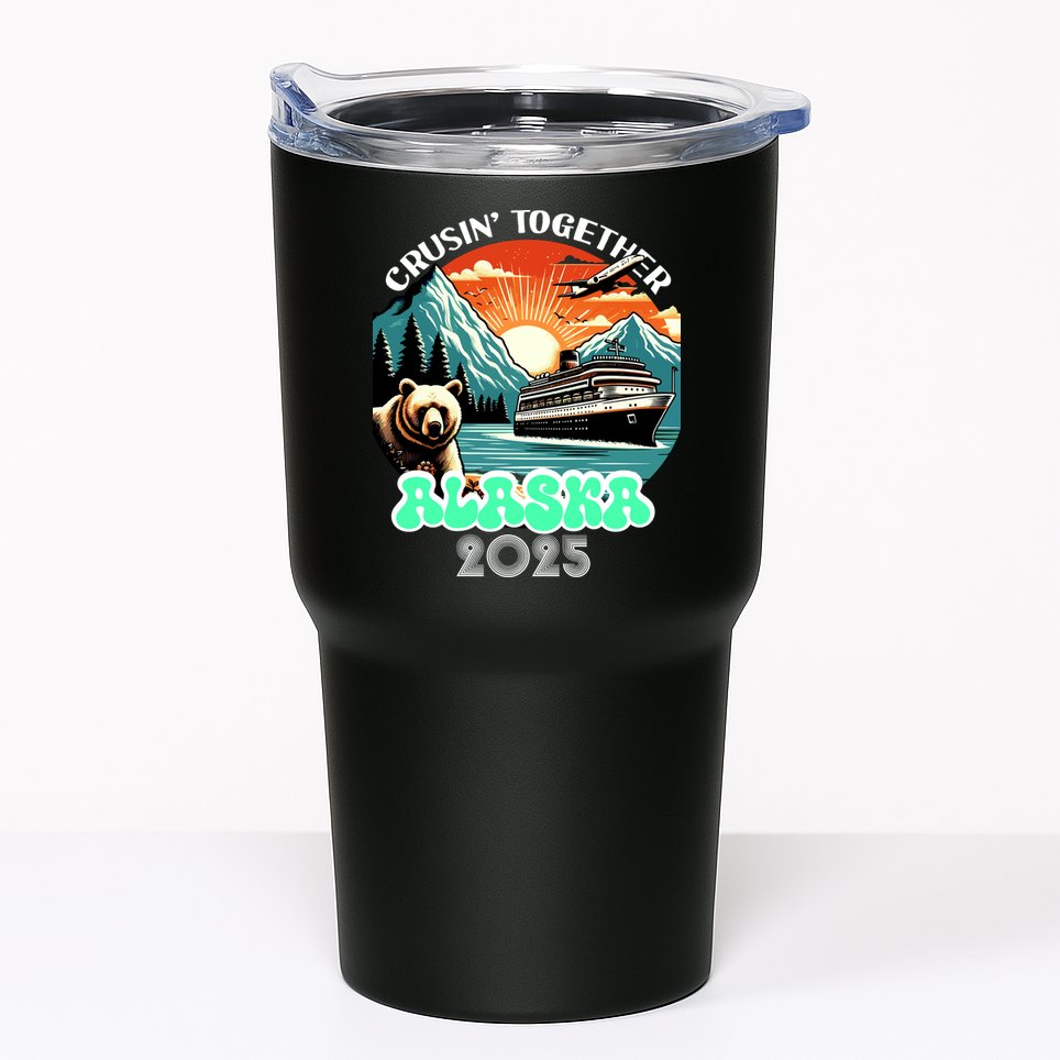 Cruisin Together Alaska 2025 Vintage Sun Family Cruise Tumbler